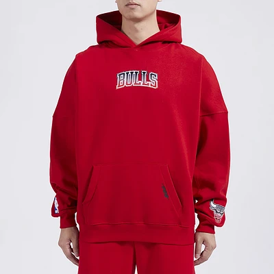 Pro Standard Bulls OS Letters Fleece P/O Hoodie - Men's