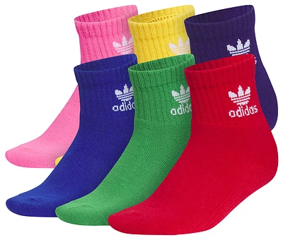 adidas Originals Trefoil Quarter Socks-6PK - Boys' Grade School
