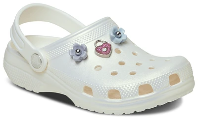 Crocs Girls Classic Iridescent Charm Clogs