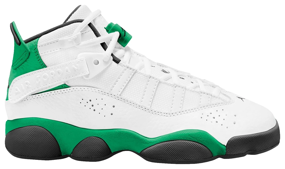 Jordan Boys 6 Rings - Boys' Grade School Basketball Shoes Lucky Green/Black/White