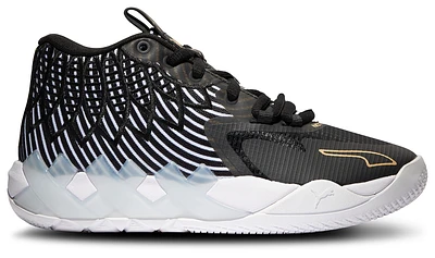 PUMA Boys Lamelo Ball MB.01 50th - Boys' Grade School Basketball Shoes White/Black/Gold