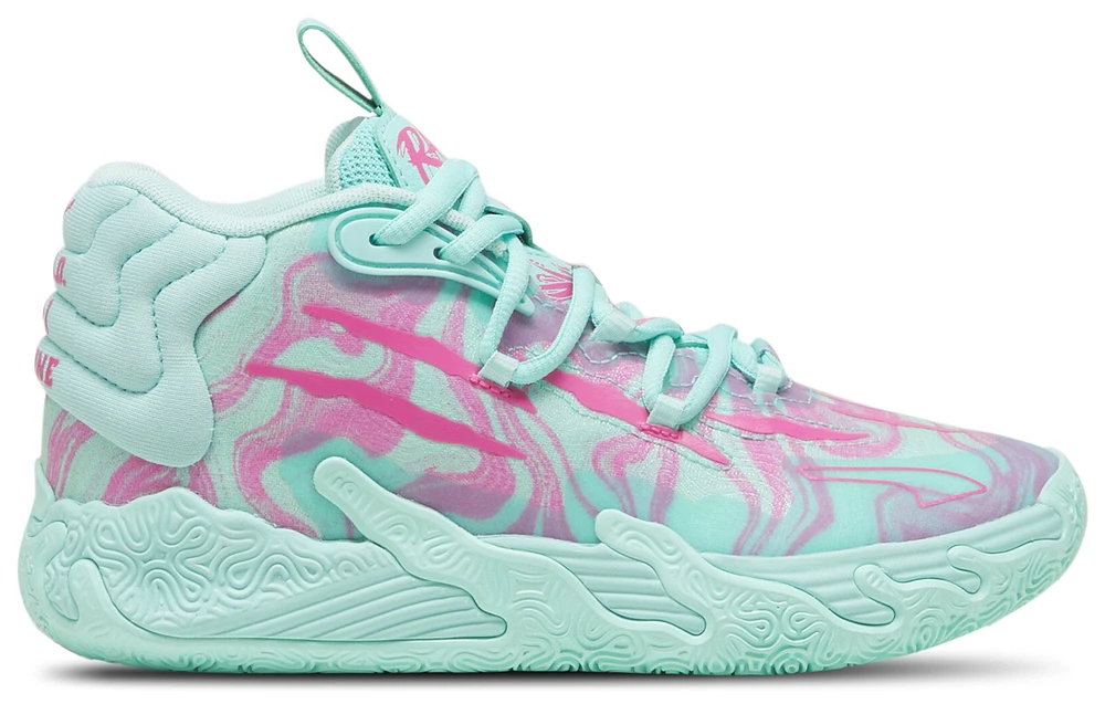 PUMA Boys Lamelo Ball PUMA MB.03 Miami - Boys' Preschool Basketball Shoes Teal/Pink Size 11.0
