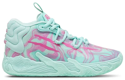 PUMA Boys Lamelo Ball PUMA MB.03 Miami - Boys' Preschool Basketball Shoes Teal/Pink Size 11.0