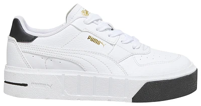 Puma Girls Cali Court Leather - Girls' Preschool Shoes White/Puma Black