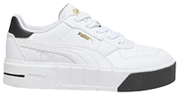 Puma Girls Cali Court Leather - Girls' Preschool Shoes White/Puma Black