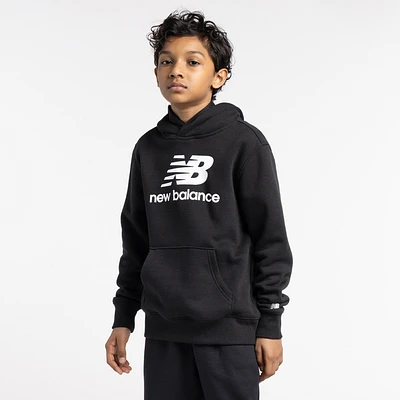 New Balance Boys Classic Fleece Hoodie - Boys' Grade School Black/White