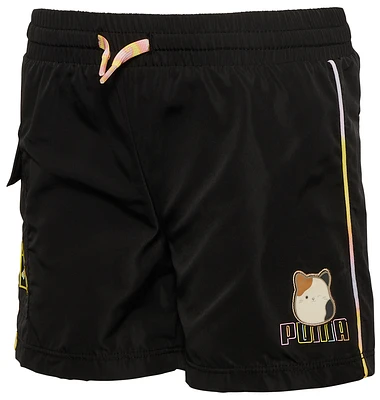 PUMA Girls x Squishmallows Woven Cargo Shorts - Girls' Preschool Gold/Black