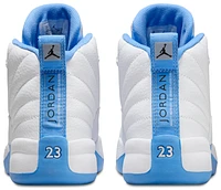 Jordan Boys Retro 12 - Boys' Preschool Shoes White/University Blue/Metallic Silver