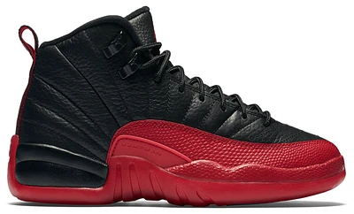 Jordan Boys Retro 12 - Boys' Grade School Basketball Shoes Black/Varsity Red