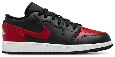 Jordan Boys AJ 1 Low - Boys' Grade School Basketball Shoes Black/Red/White