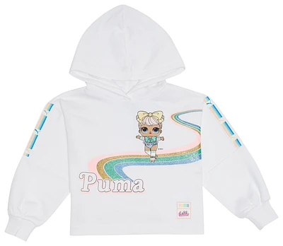 PUMA Girls PUMA LOL Dawn Fleece Hoodie - Girls' Toddler White/Multi Size 2T