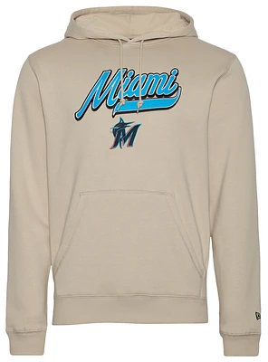 New Era Marlins Hooded Pullover - Men's