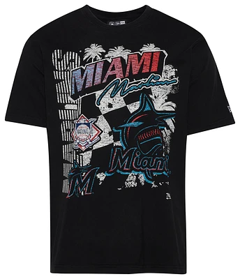 New Era Marlins Fitted Short Sleeve T-Shirt - Men's
