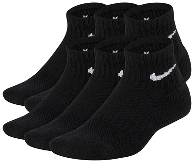 Nike 6 Pack Cushioned Quarter Socks - Boys' Grade School