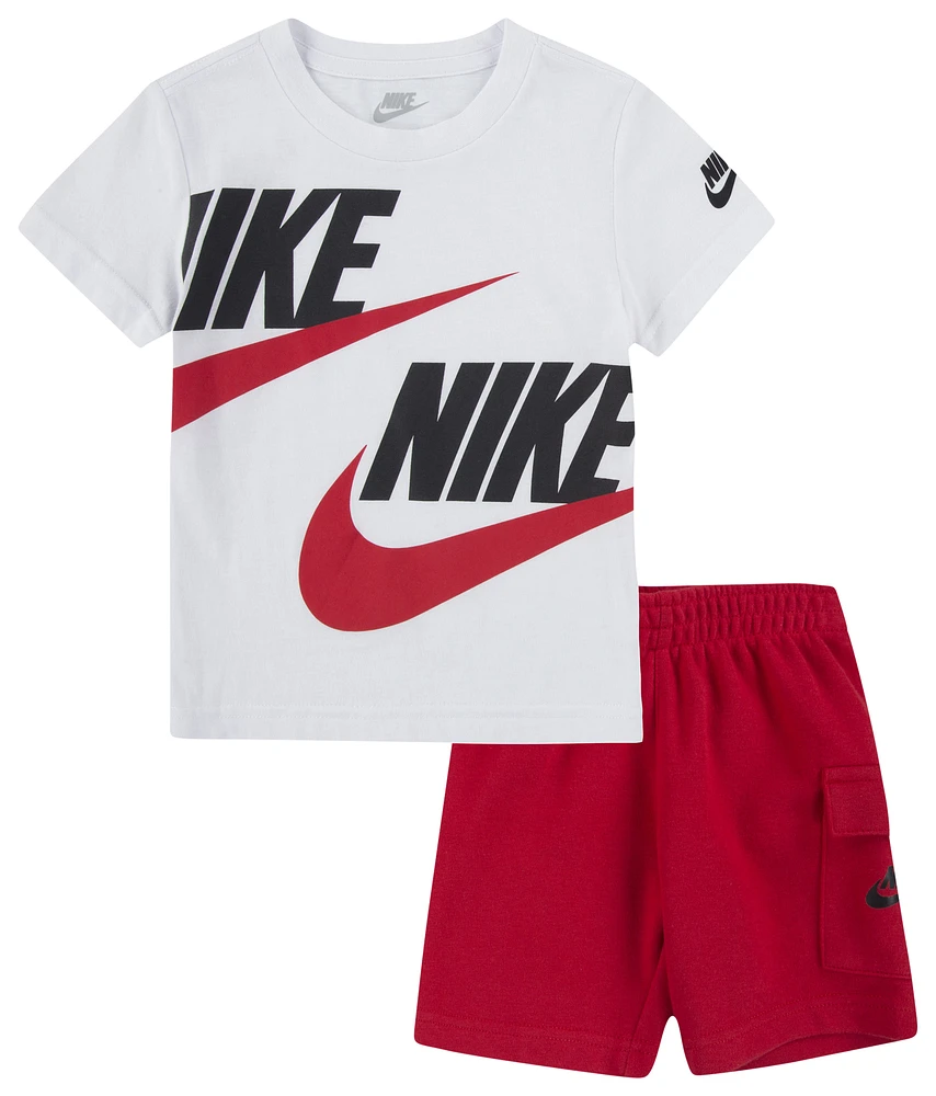 Nike Boys NSW Cargo Shorts Set - Boys' Toddler University Red/White
