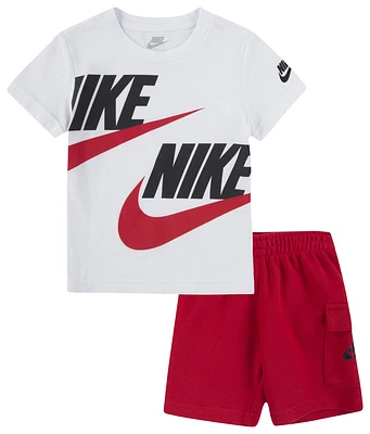 Nike Boys NSW Cargo Shorts Set - Boys' Toddler University Red/White