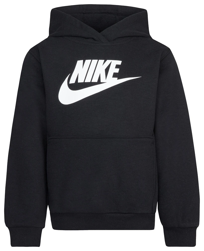 Nike Boys NSW Club HBR Pullover Hoodie - Boys' Preschool Black/Black