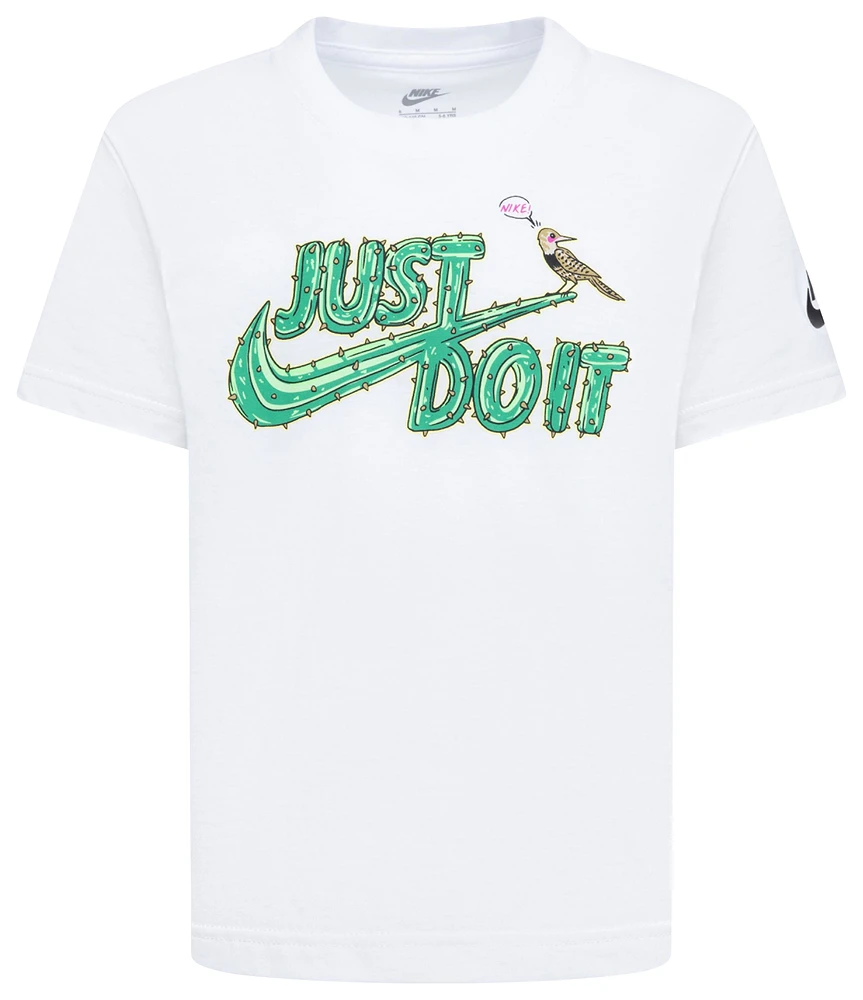 Nike Boys Graphic Icon T-Shirt - Boys' Preschool White/White