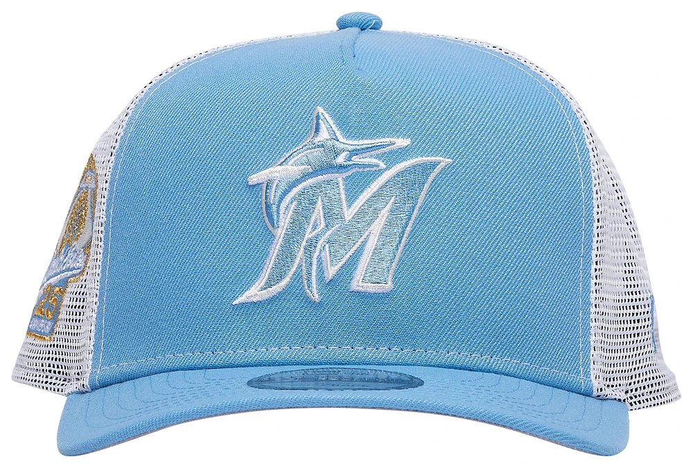 New Era Marlins 950AF Curve 25th Aniv Sky Cap - Men's