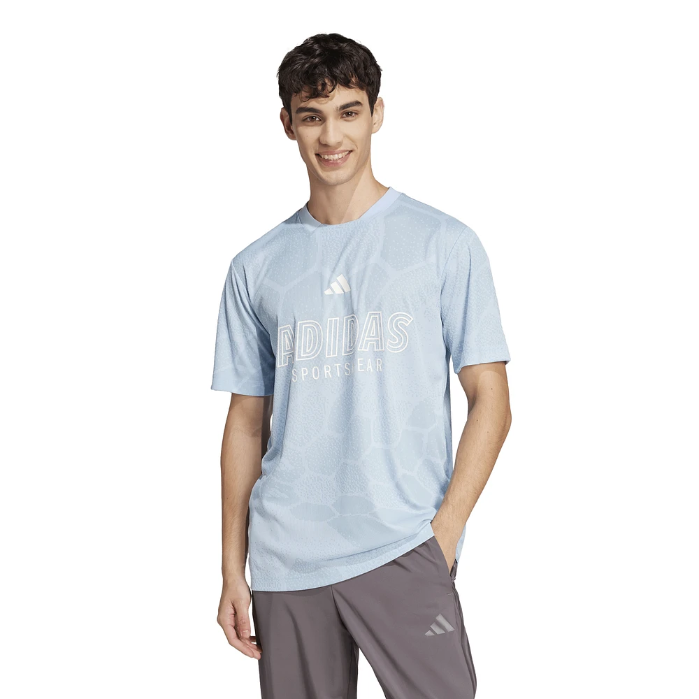 adidas Tiro Short Sleeve Jacquard Jersey - Men's
