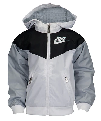 Nike Boys Windrunner Jacket - Boys' Toddler Wolf Grey/Black/White