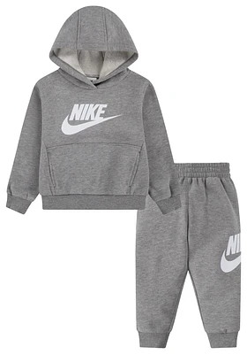 Nike Boys NSW Club Fleece Set - Boys' Toddler Grey/White