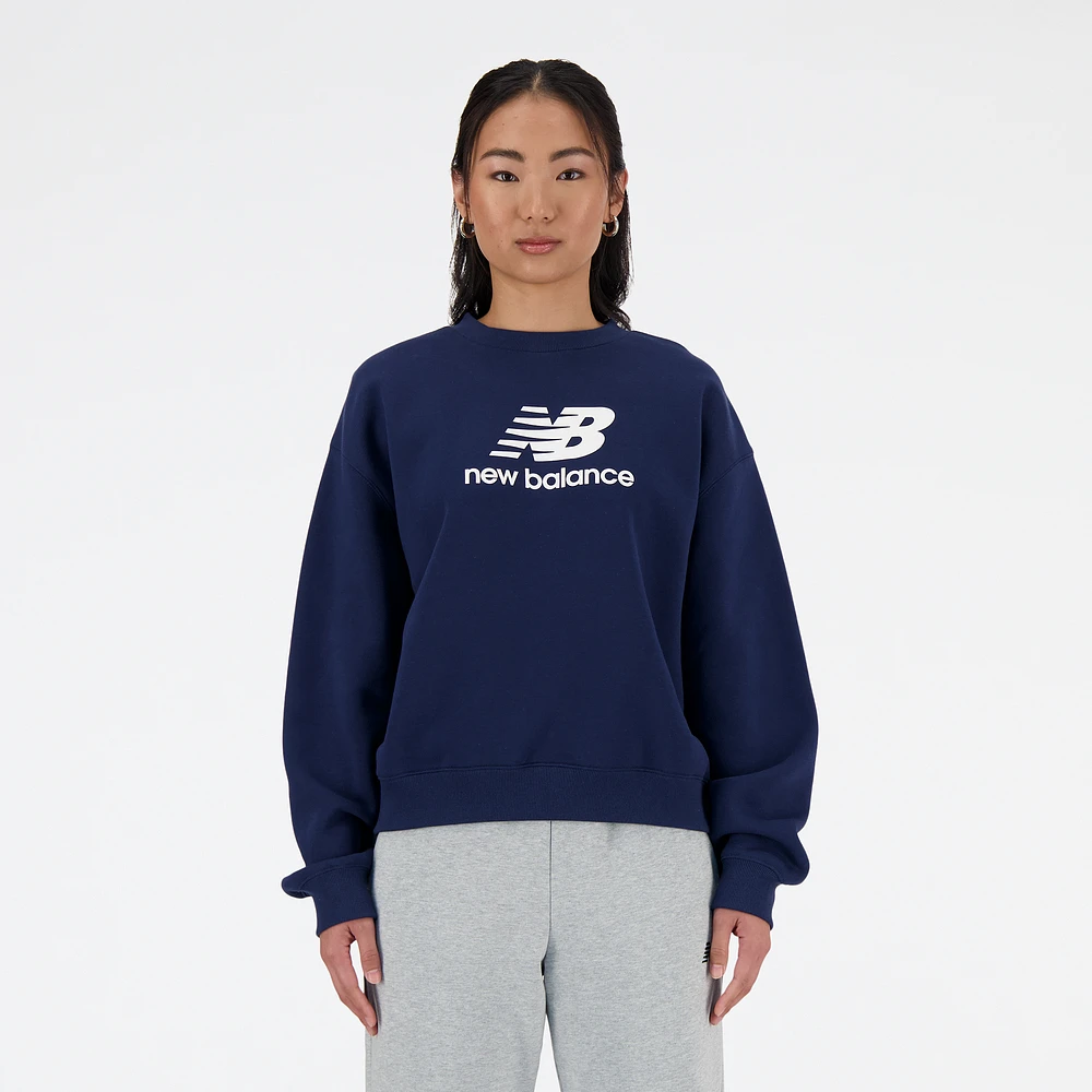 New Balance Haut à col ras du cou en molleton Essential - Pour femmes