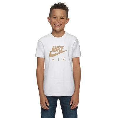 Nike Boys Air Logo T-Shirt - Boys' Grade School White/Gold