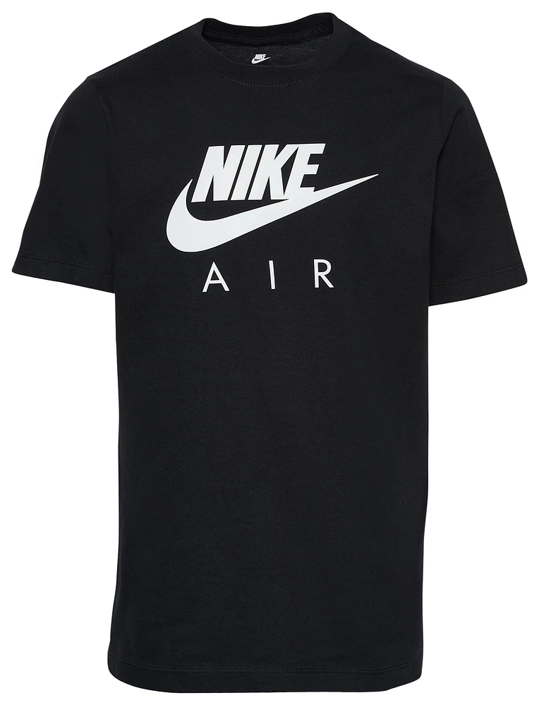 Nike Boys Air Logo T-Shirt - Boys' Grade School Black/White