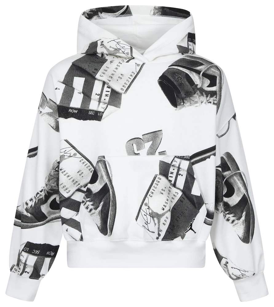 Jordan WJ Brooklyn Fleece Pullover AOP - Girls' Grade School