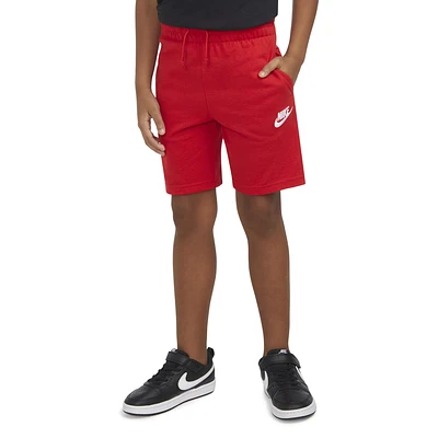 Nike Boys Nike Club Shorts - Boys' Preschool White/Red Size 4