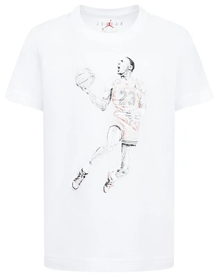 Jordan Boys Air Dots Short Sleeve T-Shirt - Boys' Preschool White/Red