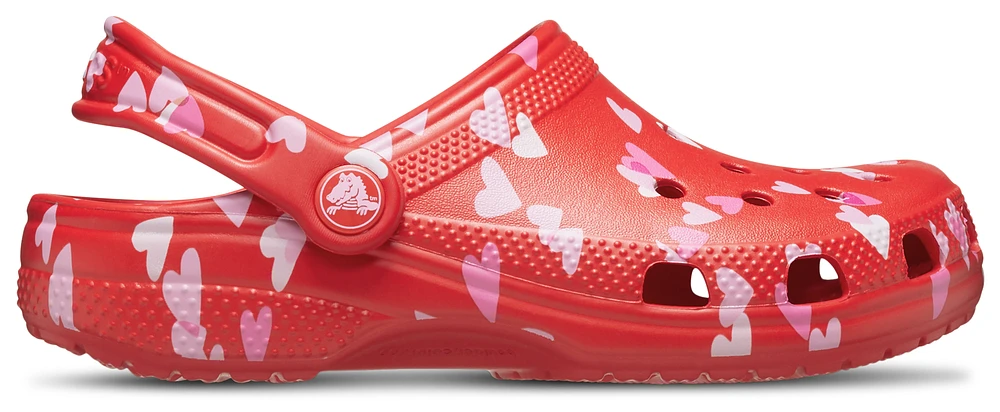 Crocs Girls Classic Valentines Day Hearts Clogs - Girls' Grade School Shoes Red/Pink/White