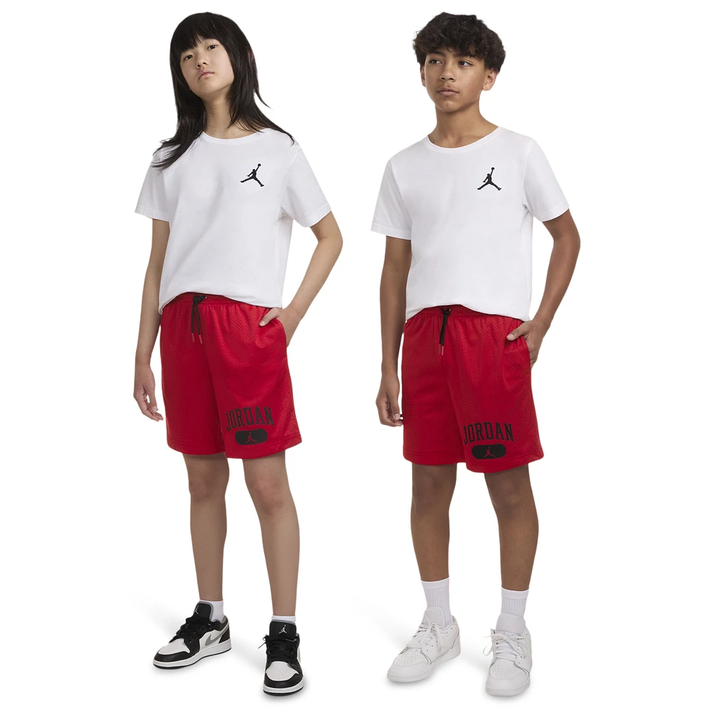 Jordan Boys Jordan Mesh PE Shorts - Boys' Grade School Gym Red/Gym Red Size L