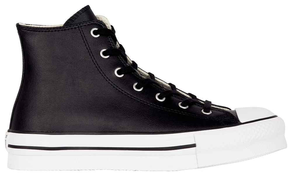Converse Girls Chuck Taylor All Star Eva Lift Leather - Girls' Grade School Shoes Black/White