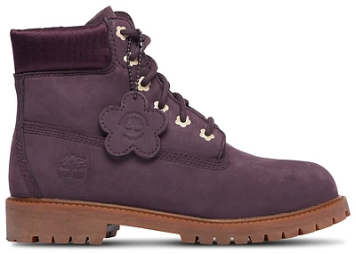 Timberland Girls Premium 6" Waterproof Boots - Girls' Grade School Purple/Black