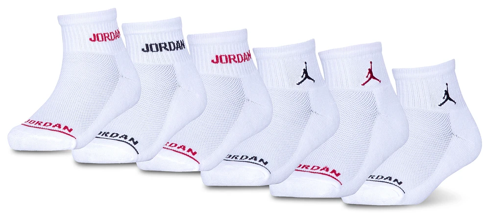 Jordan Boys Jordan Legend Ankle 6-Pack Socks - Boys' Grade School White/White Size M