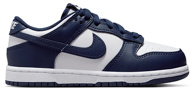 Nike Boys Dunk Low - Boys' Preschool Shoes White/Midnight Navy/White
