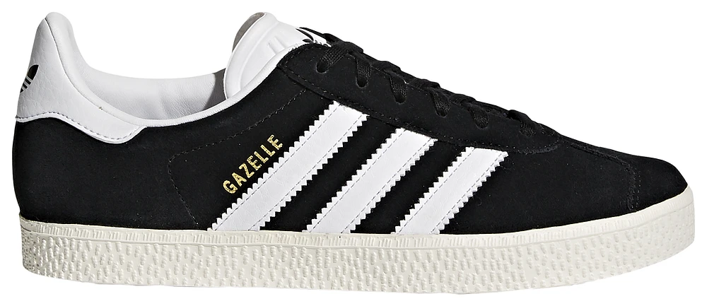 adidas Boys Originals Gazelle 2 - Boys' Grade School Shoes Black/White/Gold Metallic