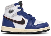 Jordan Boys Retro 1 HI OG Remastered - Boys' Toddler Basketball Shoes White/Neutral Grey/Deep Royal Blue