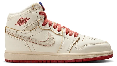 Jordan Girls Retro 1 High OG Remastered - Girls' Preschool Basketball Shoes Sail/Cinnabar/Light Bone