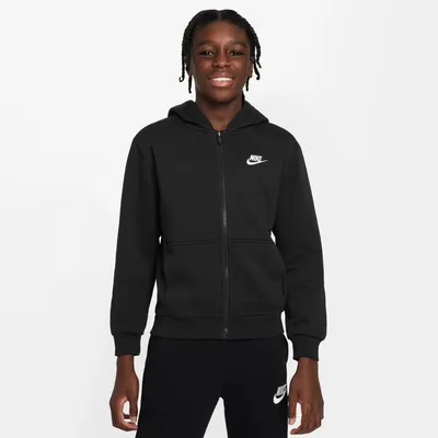 Nike NSW Club Fleece Full-Zip LBR Hoodie - Boys' Grade School