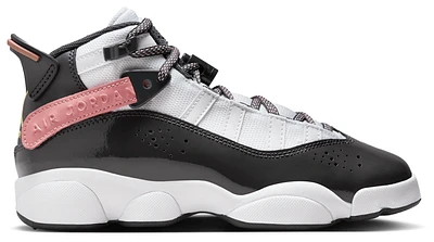 Jordan Girls 6 Rings - Girls' Grade School Shoes White/Anthracite/Red Stardust