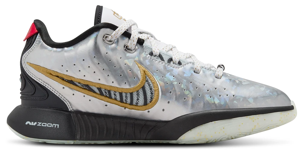 Nike Boys Lebron James Nike Lebron XXI SE - Boys' Grade School Shoes Metallic Gold/Metallic Silver/Black Size 05.5