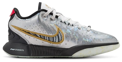 Nike Boys Lebron James Nike Lebron XXI SE - Boys' Grade School Shoes Metallic Gold/Metallic Silver/Black Size 05.5