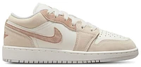 Jordan Boys Jordan AJ 1 Low SE V2 - Boys' Grade School Shoes Light Brown/Arc/Grey Size 07.0
