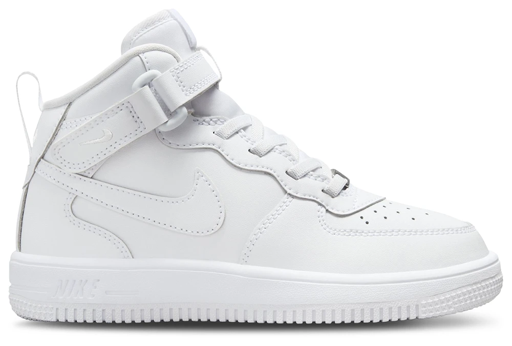 Nike Boys Nike Force 1 Mid EasyOn - Boys' Preschool Shoes White/White/White Size 08.0