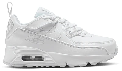 Nike Boys Air Max 90 EasyOn - Boys' Preschool Shoes White/White/Metallic Silver