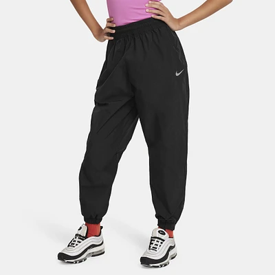 Nike Girls Nike Woven Dance Pants - Girls' Grade School Black/Black Size M