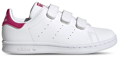 adidas Originals Girls adidas Originals Stan Smith - Girls' Preschool Shoes White/White/Bold Pink Size 03.0
